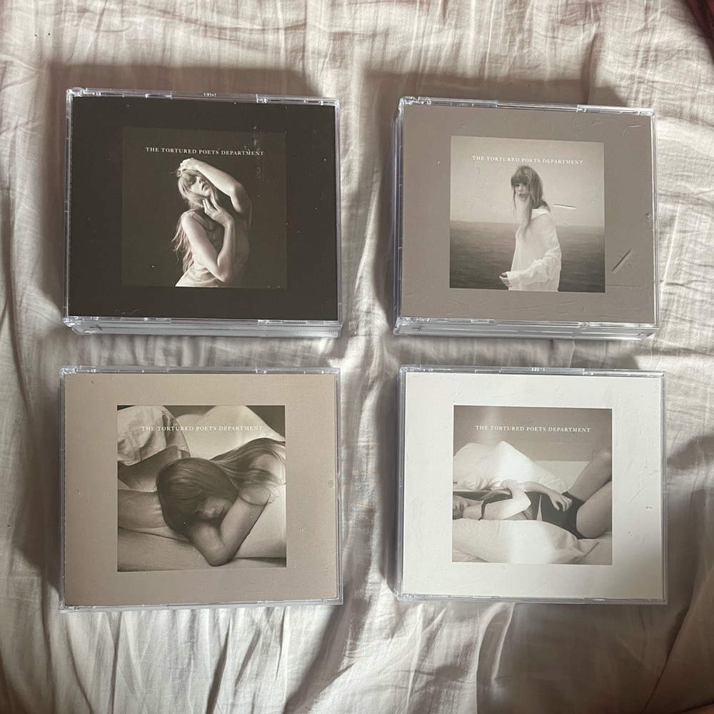 TTPD Tortured Poets Collector CDs (Complete Bundle of 4 Variants) With Artifacts